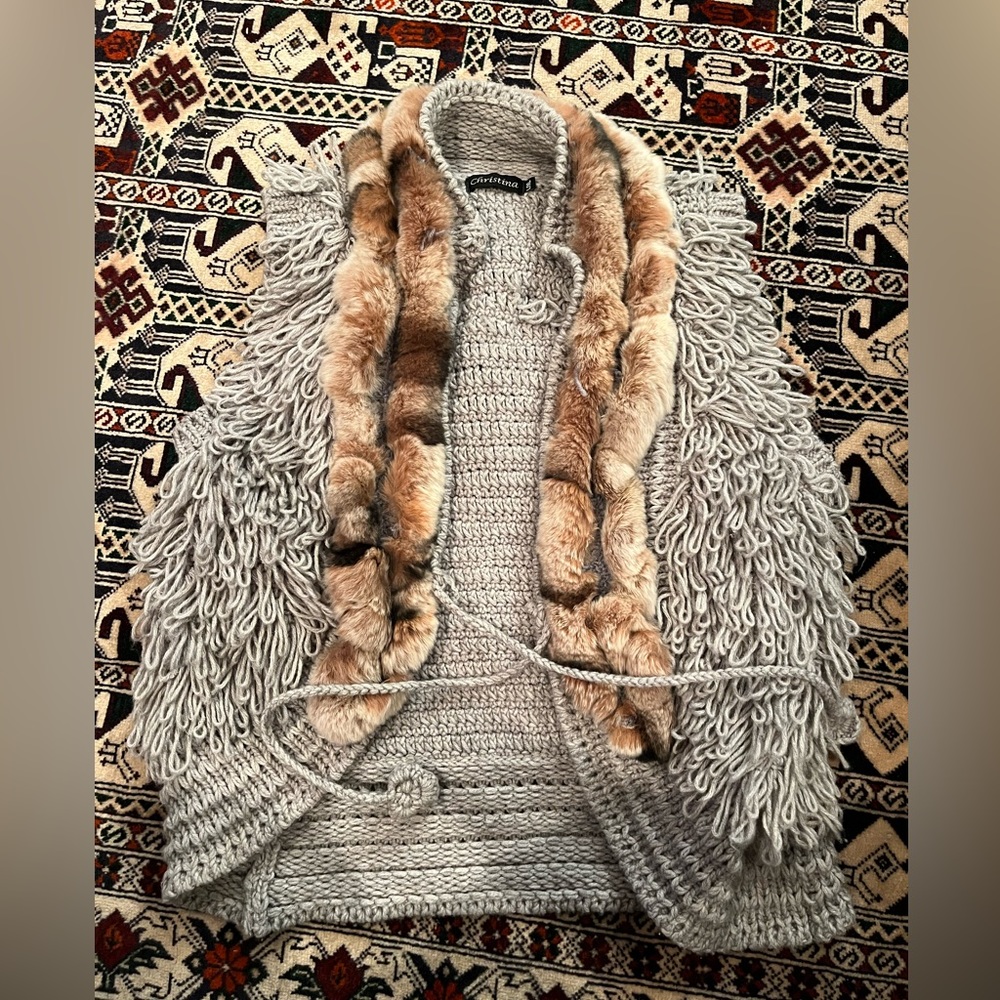 Christina Hand made fur vest